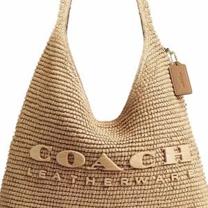 COACH Women's Straw Brooklyn Shoulder Bag 39